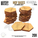 MDF Bases - Hexagonal 25 mm x20