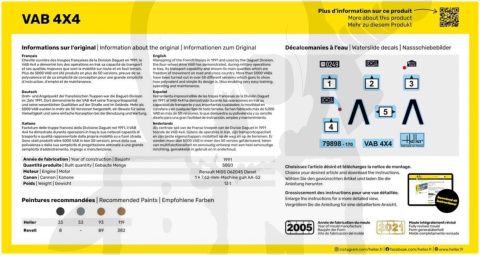 Heller 79898 Transporter opancerzony VAB 4x4 1:72