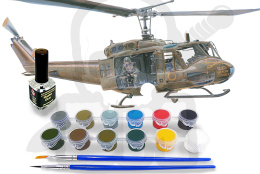 Mistercraft D-80 Starter Set UH-1D Medevac 1:72 + farbki 2 pędzelki i klej