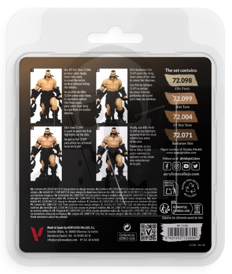 Vallejo 72380 Game Color Zestaw 4 farb - Tanned Skin