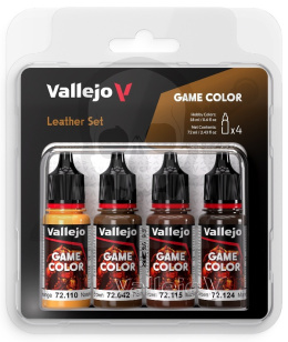 Vallejo 72385 Game Color Zestaw 4 farb - Leather