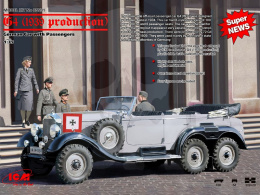 Mercedes G4 (1939 production) with Passengers - German Car + (4 figures) 1:35