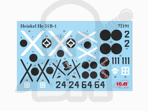 Heinkel He 51B-1 Spanish Air Force Biplane Fighter 1:72 Heinkel He 51B-1 Spanish Air Force Biplane Fighter 1:72