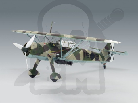 Hs 126A-1 with bomb rack Condor Legion Reconnaissance Plane 1:48