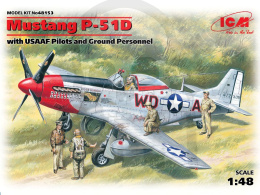Mustang P-51D with USAAF Pilots and Ground Personnel 1:48