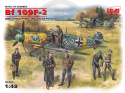 Bf 109F-2 with German Pilots and Ground Personnel 1:48
