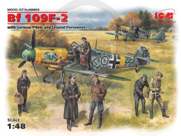 Bf 109F-2 with German Pilots and Ground Personnel 1:48