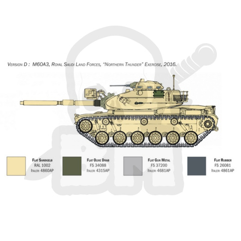 1:35 M60 A3 Medium Battle Tank 1:35 M60 A3 Medium Battle Tank
