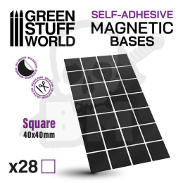Square Magnetic Sheet SELF-ADHESIVE - 40x40mm