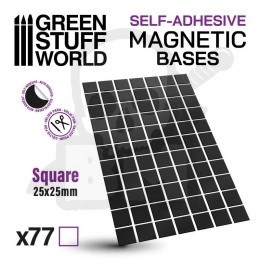 Square Magnetic Sheet SELF-ADHESIVE - 25x25mm