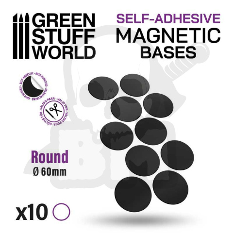 Round Magnetic Sheet SELF-ADHESIVE - 60mm