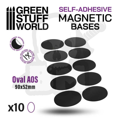 Oval Magnetic Sheet SELF-ADHESIVE - 95x52mm