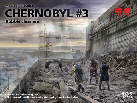 Chernobyl#3. Rubble cleaners 5 figures 1:35