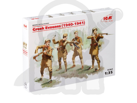 Greek Evzones (1940-1941) 4 figures 1:35