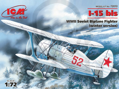 I-15 bis (winter version) Soviet Biplane Fighter 1:72