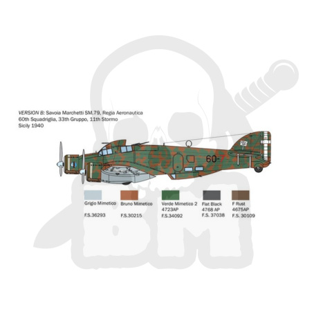1:72 S.79 Sparviero Bomber version 1:72 S.79 Sparviero Bomber version