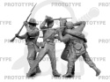 American Civil War Confederate Infantry Set #2 4 figures 1:35