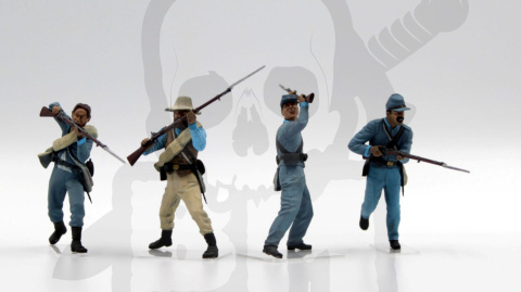 American Civil War Confederate Infantry Set #2 4 figures 1:35