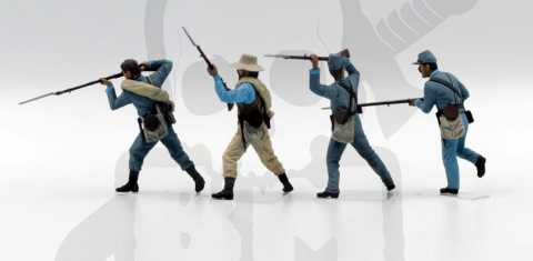 American Civil War Confederate Infantry Set #2 4 figures 1:35