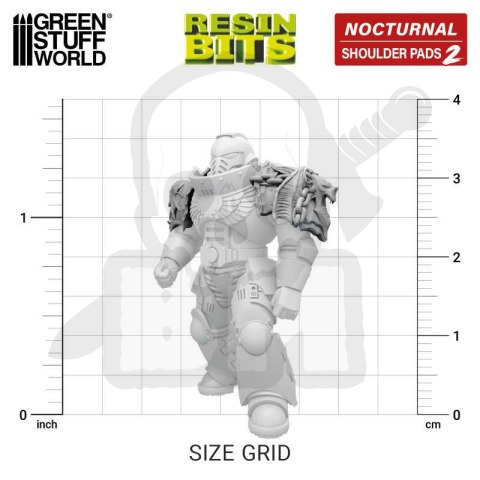 3D Printed DakkaDakka - Nocturnal - Night Lords Shoulder Pads Set 02