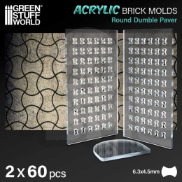 Acrylic molds - Round Dumble Paver - plastikowe formy