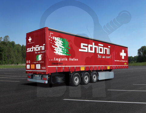 1:24 Naczepa ciężarówki Curtainside Trailer "Schoeni.ch"