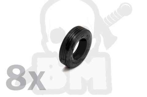 1:24 Truck Rubber Tyres - 8 opon
