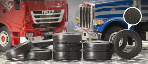 1:24 Truck Rubber Tyres - 8 opon