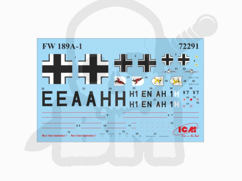 Fw 189A-1 WWII German Reconnaissance Plane 1:72 Fw 189A-1 WWII German Reconnaissance Plane 1:72