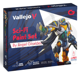 Vallejo 72313 Game Color Zestaw 12 farb + figurka Sci-Fi by Angel Giraldez