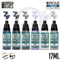 Green Stuff Opaque Paint Set - Cold Colours - farby 6x 17ml