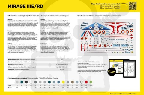 Heller 30422 Mirage IIIE-O-R-RD-EE-EA 1:48 Heller 30422 Mirage IIIE-O-R-RD-EE-EA 1:48