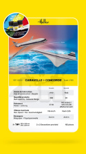 Heller 52333 Starter Set - La Legende: Concorde + Caravelle 1:100