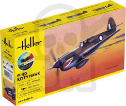 Heller 56266 Starter Set Curtiss P-40 Kitty Hawk 1:72