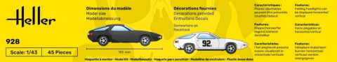 Heller 80149 Model samochodu Porsche 928 - 1:43