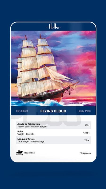 Heller 80830 Kliper Flying Cloud 1:200 Heller 80830 Kliper Flying Cloud 1:200