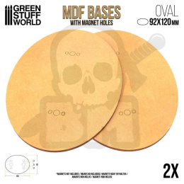 MDF Bases - Oval 90x120 mm podstawki pod figurki