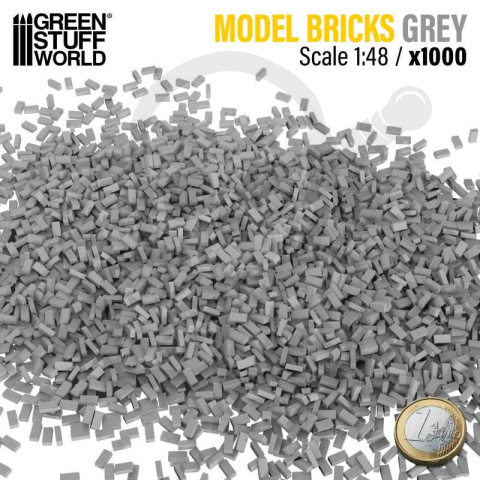 Miniature Bricks - Grey 1:48 miniaturowe cegły 1000 szt.