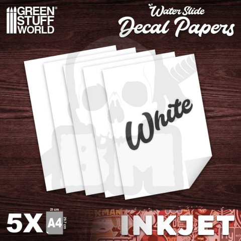 Waterslide Decals - Inkjet White - papier do druku kalkomanii