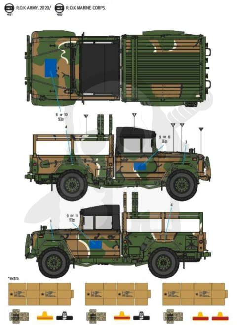 Academy 13551 R.O.K. Army K311A1 1¼ ton utility truck 1:35 Academy 13551 R.O.K. Army K311A1 1¼ ton utility truck 1:35
