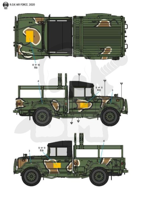 Academy 13551 R.O.K. Army K311A1 1¼ ton utility truck 1:35 Academy 13551 R.O.K. Army K311A1 1¼ ton utility truck 1:35