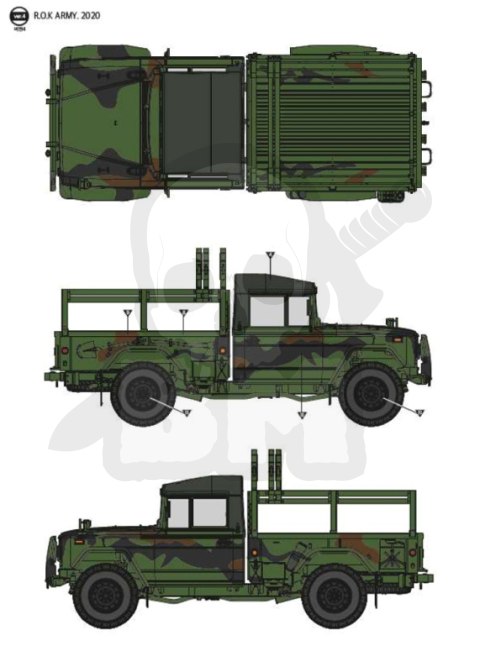 Academy 13551 R.O.K. Army K311A1 1¼ ton utility truck 1:35 Academy 13551 R.O.K. Army K311A1 1¼ ton utility truck 1:35