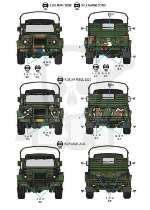 Academy 13551 R.O.K. Army K311A1 1¼ ton utility truck 1:35 Academy 13551 R.O.K. Army K311A1 1¼ ton utility truck 1:35