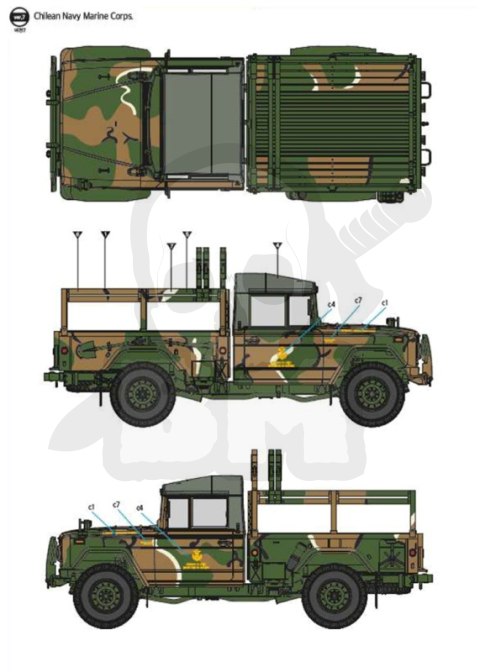 Academy 13551 R.O.K. Army K311A1 1¼ ton utility truck 1:35 Academy 13551 R.O.K. Army K311A1 1¼ ton utility truck 1:35