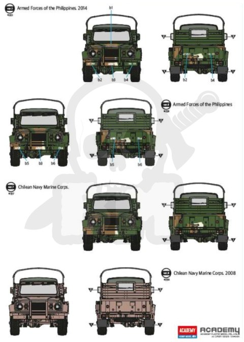 Academy 13551 R.O.K. Army K311A1 1¼ ton utility truck 1:35 Academy 13551 R.O.K. Army K311A1 1¼ ton utility truck 1:35