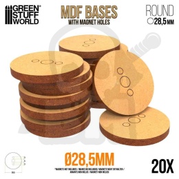 MDF Bases - Round 28,5mm x20