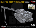 1:72 M31/T2 Heavy Wrecker WW2 U.S. Army Tank Recovery Vehicle With Garwood Crane