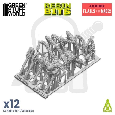 3D printed set Flails and Maces 12 szt. 3D printed set Flails and Maces 12 szt.