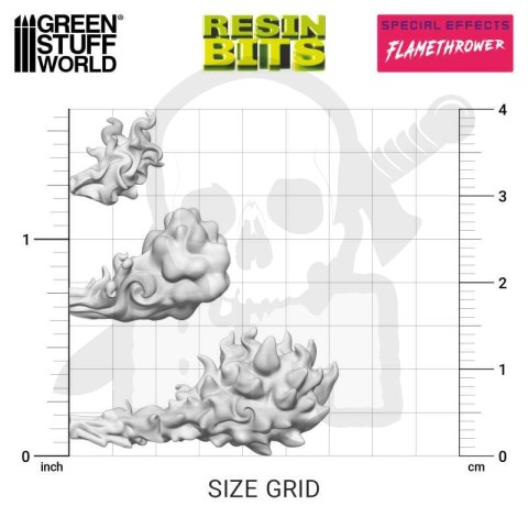 3D printed set Flamethrower Effect 10 szt.