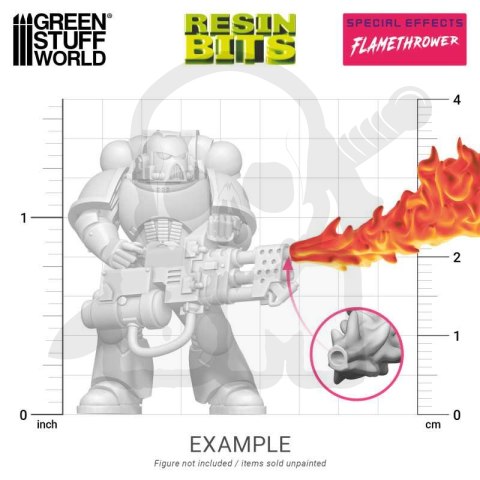 3D printed set Flamethrower Effect 10 szt.